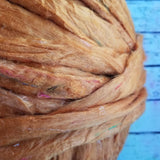 Pumpkin Spice - Sari Silk Roving - Yarnhouse Fibres