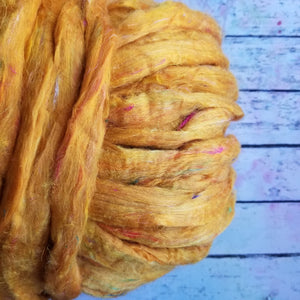 Honeycomb - Sari Silk Roving - Yarnhouse Fibres
