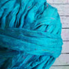 Aqua - Sari Silk Roving - Yarnhouse Fibres