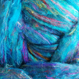 Pool Party - Sari Silk Roving - Yarnhouse Fibres