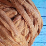 Pumpkin Spice - Sari Silk Roving - Yarnhouse Fibres