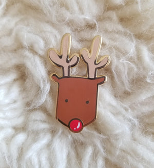 Rudolph enamel pin