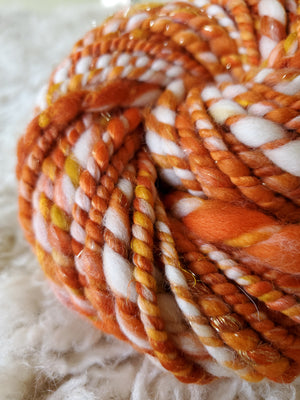 Orange Crush - Hand Spun Yarn