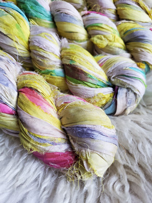 Tie Dye #7 - Sari Silk Ribbon