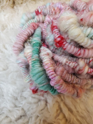 Peppermint Twist - Hand Spun Yarn