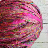 Ribbon Candy - Sari Silk Roving - Yarnhouse Fibres